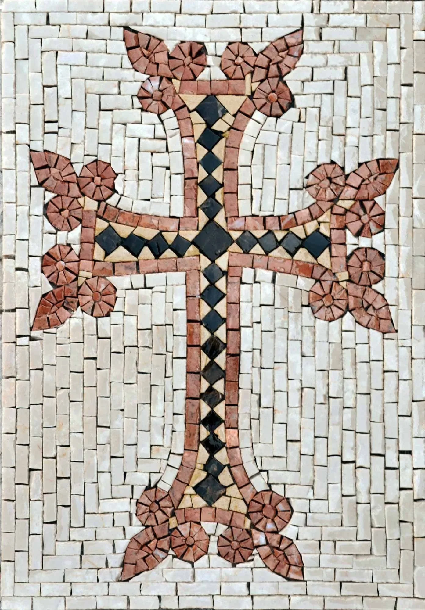 Mosaic Art - Armenian cross khachkar""