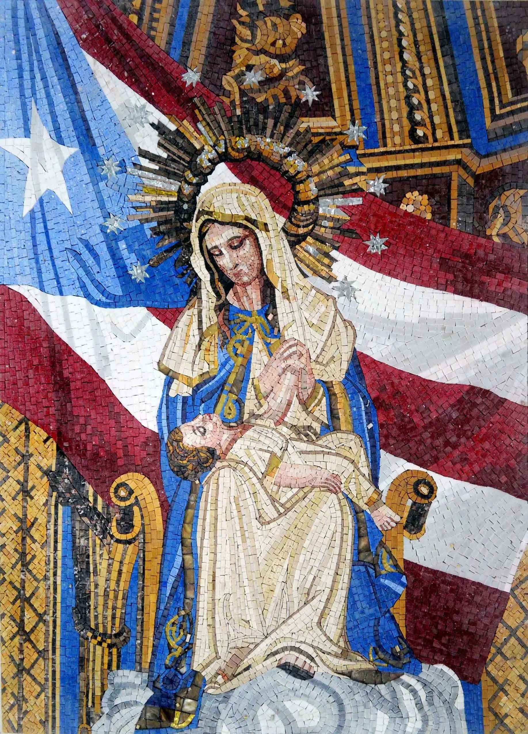 Lady of Providence, Patron Saint of Puerto Rico - Mosaic Handmade mosaic