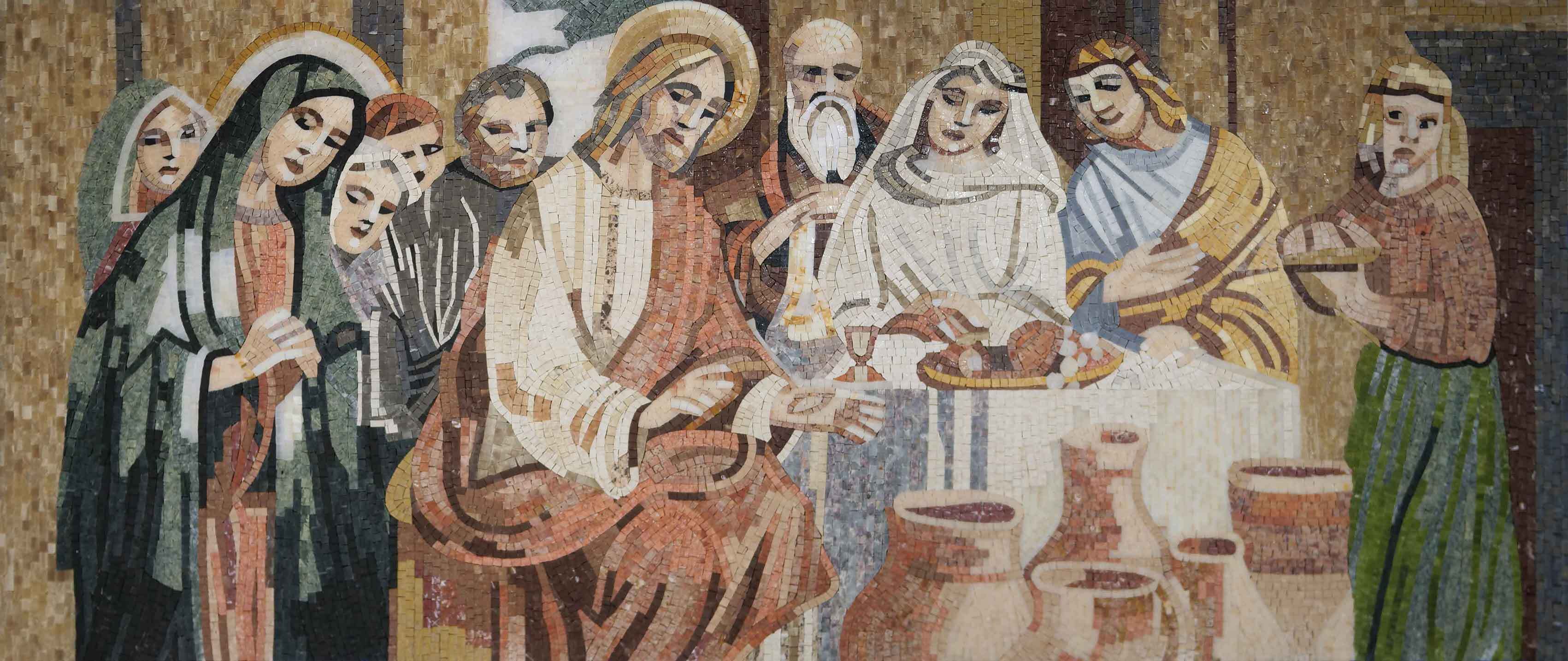Figures Table - Marble Home Renovations Mosaic Religious Art - Mesh Backing