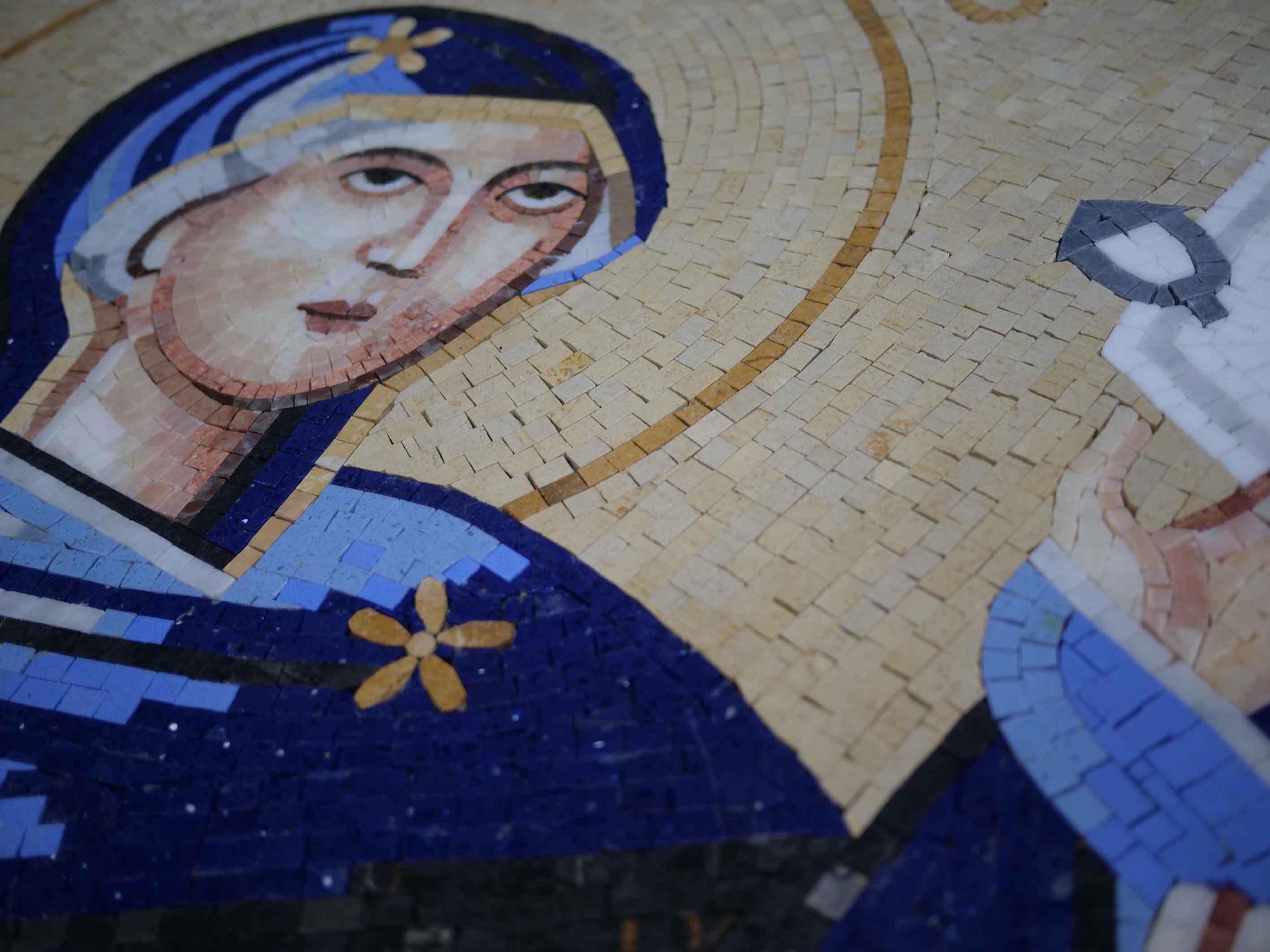The Preachings Jesus Christian - Pool Mosaic Religious Handcrafted Luxury Art - Mesh Backing - Image 4