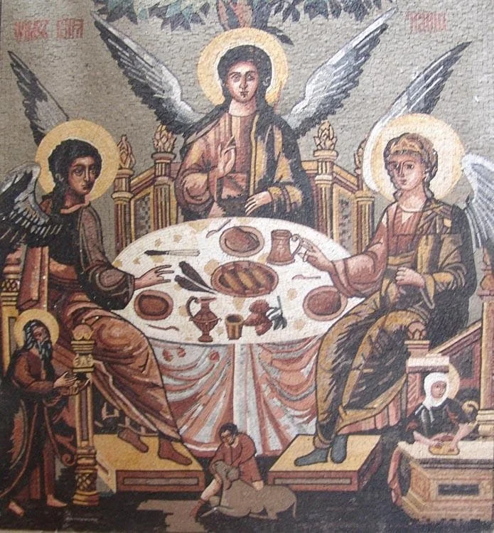 Bev Dunbar Three Angels - Marble Mosaic The - Mesh Backing