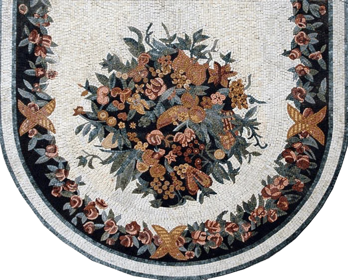 Floral Design Mosaic Marble