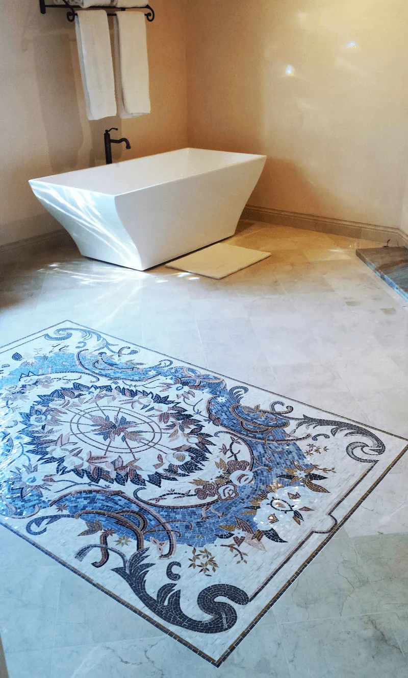 Flowery Rug Marble Mosaic - Image 2