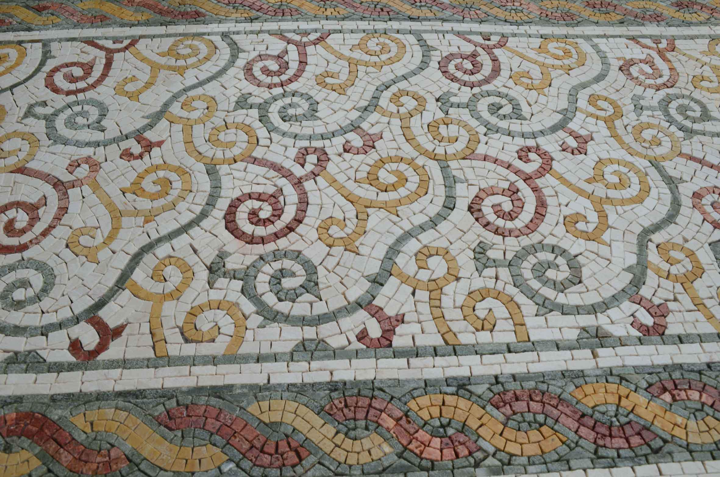 Swirling Vine Pattern - Mosaic Designs Rug Tile - Mesh Backing - Image 2