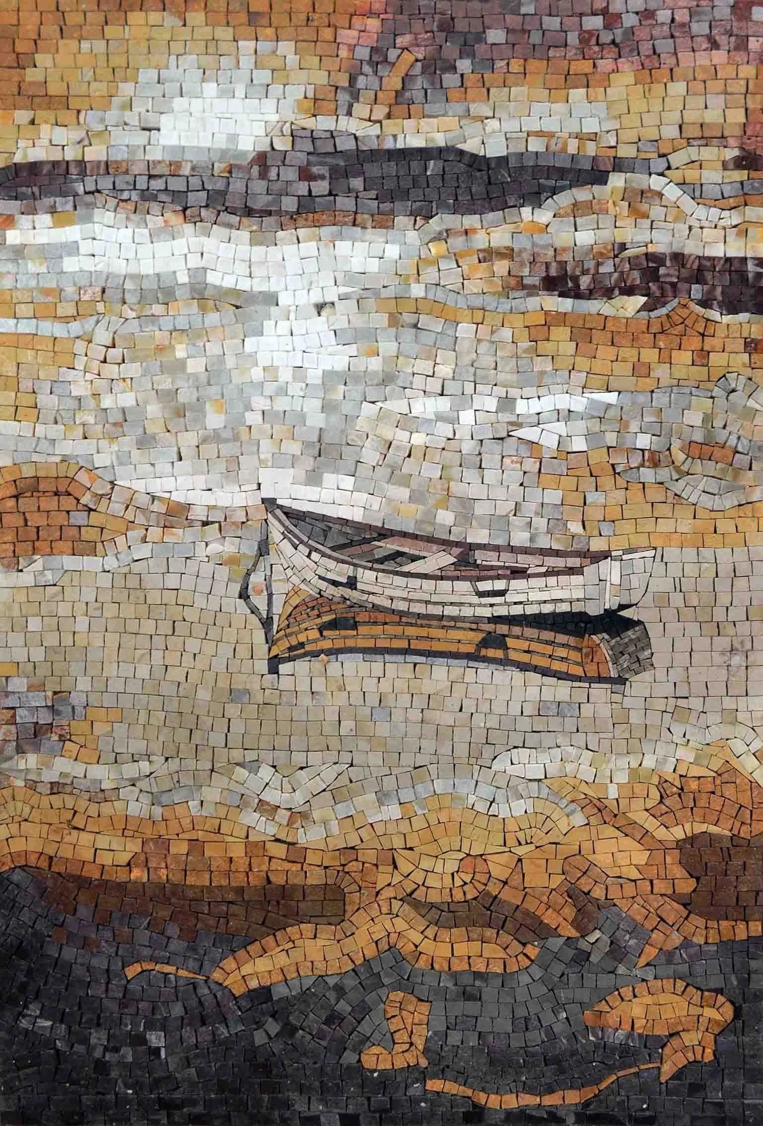 Boat Light - Marble Home Renovations Mosaic Handmade - Mesh Backing