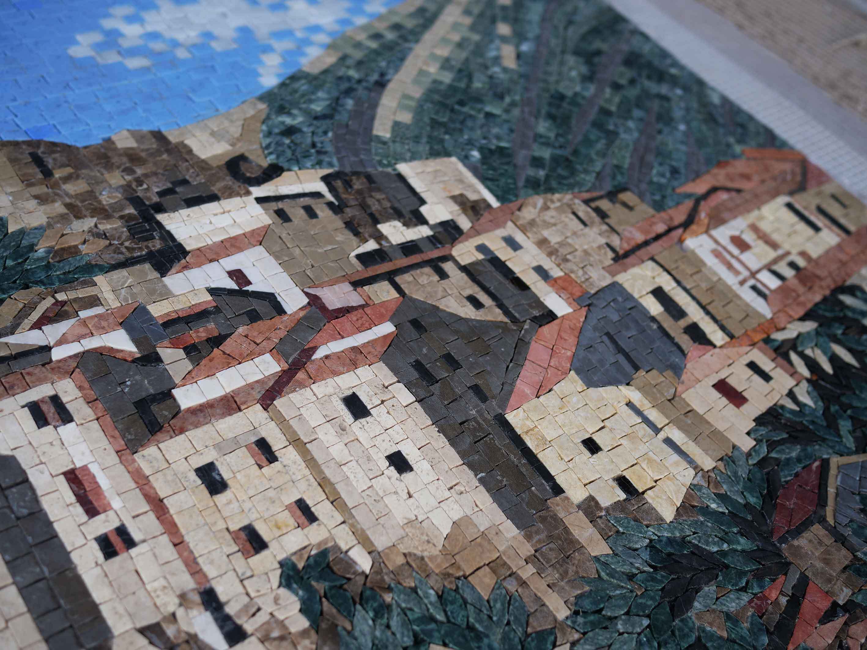 Landscape Village Scenery - Home Renovation Mosaic - Mesh Backing - Image 2