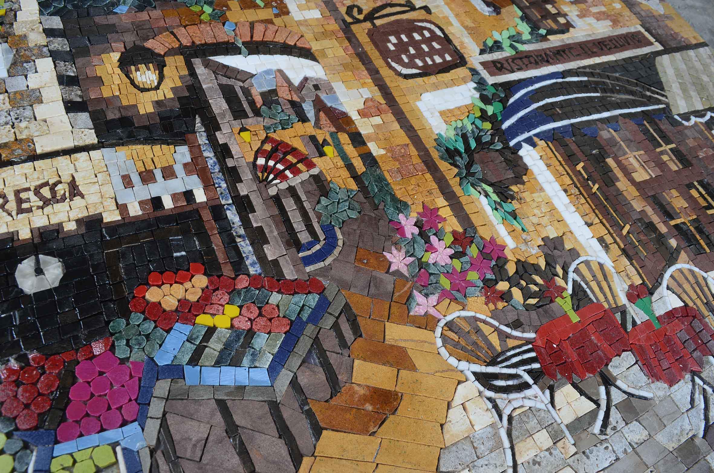 Frutta Fresca Ristorante - Roman Mosaic Reproductions Art - Mesh Backing - Image 2