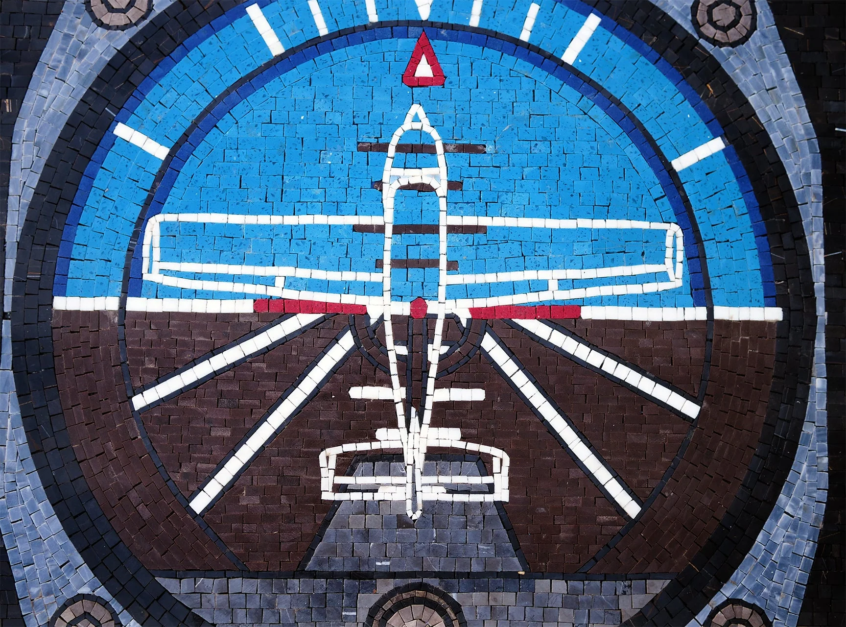 Oklahoma Aeronautics Academy Sign - Mosaic Wall Decorations Custom - Mesh Backing - Image 2