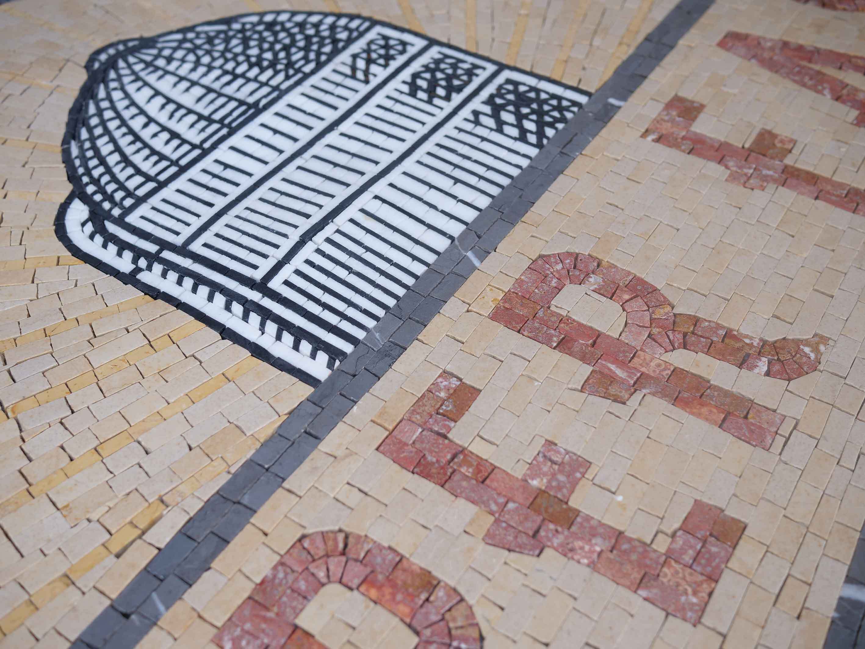 Upper East Apartments - Greek Mosaic Logo Design - Mesh Backing - Image 2